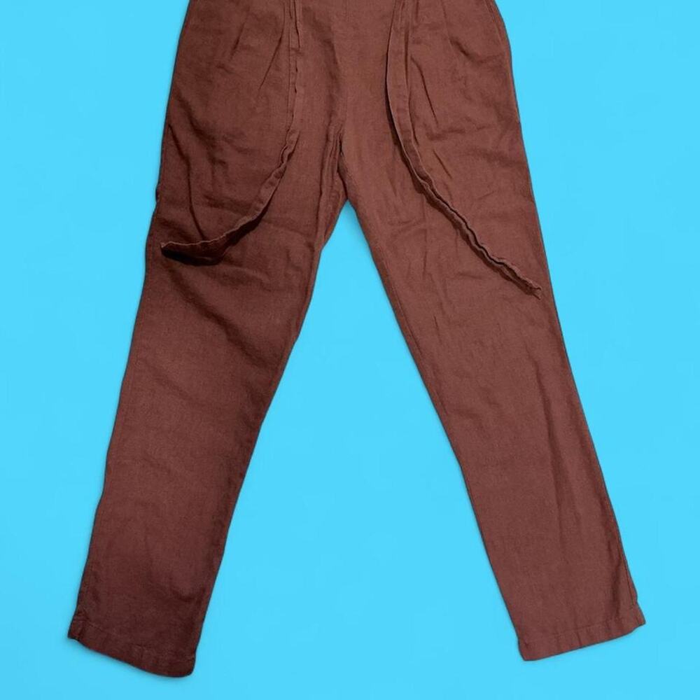 Active usa linen blend tie waist pants
